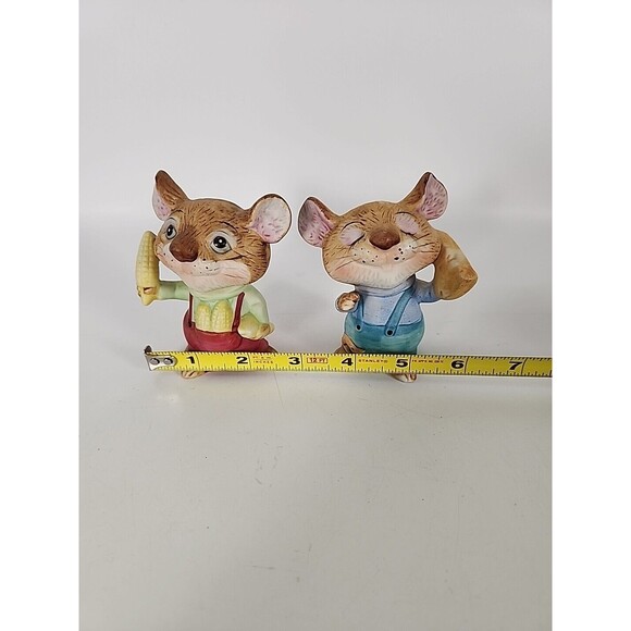 HOMCO Vintage Harvest Country Mouse Figurines - Set of 2/PAIR  #5601 TAIWAN - Picture 15 of 16